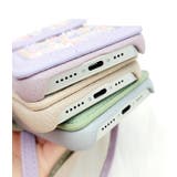 カラーツイードポケット付きレザー調iPhoneケース 女性 レディース | レースレディース  | 詳細画像16 