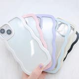 パステルカラーウエーブクリアiPhoneカバー 女性 レディース | レースレディース  | 詳細画像1 