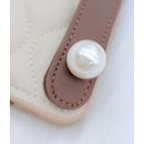 レザーベルト付きウエーブキルティングiPhoneケース 女性 レディース | レースレディース  | 詳細画像11 
