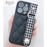 レザーベルト付きウエーブキルティングiPhoneケース 女性 レディース | レースレディース  | 詳細画像5 
