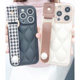 レザーベルト付きウエーブキルティングiPhoneケース 女性 レディース | レースレディース  | 詳細画像6 