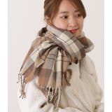 千鳥格子柄クラシカルフリンジマフラー 女性 レディース | レースレディース | 詳細画像4