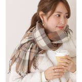 千鳥格子柄クラシカルフリンジマフラー 女性 レディース | レースレディース | 詳細画像5