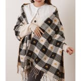 チェック×ハート柄大判フリンジストール 女性 レディース | レースレディース | 詳細画像15