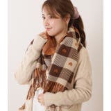 チェック×ハート柄大判フリンジストール 女性 レディース | レースレディース | 詳細画像4