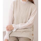 サイドボタンイレギュラーヘムニットベスト 女性 レディース | レースレディース | 詳細画像17