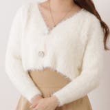 ビッグボタンコンパクトシャギーニットカーディガン 女性 レディース | レースレディース  | 詳細画像1 