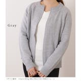 クルーネックジップアップコンパクトニットカーディガン 女性 レディース | レースレディース  | 詳細画像7 