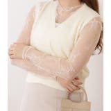 Vネックコンパクトシャギーニットベスト 女性 レディース | レースレディース | 詳細画像14