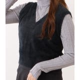 Vネックコンパクトシャギーニットベスト 女性 レディース | レースレディース | 詳細画像4