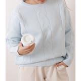 マカロンカラークルーネックケーブルニットプルオーバー 女性 レディース | レースレディース | 詳細画像9