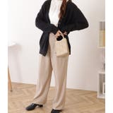 ベーシックVネック長袖ニットカーディガン 女性 レディース | レースレディース  | 詳細画像5 