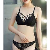 クロスストラップ総レースノンワイヤーブラ&ショーツセット 女性 レディース | レースレディース | 詳細画像8