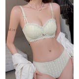 凹凸ミニレース1 2カップ2WAYブラ&ショーツセット 女性 | レースレディース  | 詳細画像11 