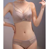 ビジュー付きストリングミニマルノンワイヤーブラ&ショーツセット 女性 レディース | レースレディース | 詳細画像15