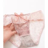 サテンリボン花柄フリルノンワイヤーブラ&ショーツセット 女性 レディース | レースレディース | 詳細画像19