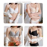 配色レーススカラップフルカップブラ&ショーツセット 女性 レディース | レースレディース  | 詳細画像8 