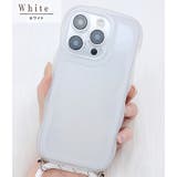 ストラップ付きクリアカラーウエーブシリコンiPhoneカバー 女性 レディース | レースレディース | 詳細画像11