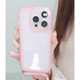 ストラップ付きクリアカラーウエーブシリコンiPhoneカバー 女性 レディース | レースレディース | 詳細画像3