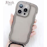ストラップ付きクリアカラーウエーブシリコンiPhoneカバー 女性 レディース | レースレディース | 詳細画像6