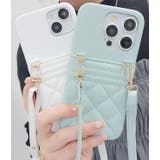 2WAYキルティングポケット付きiPhoneケース 女性 レディース | レースレディース  | 詳細画像3 