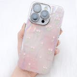 チューリップ柄オーロラソフトiPhoneケース 女性 レディース | レースレディース  | 詳細画像1 