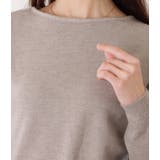 ボートネックカシミヤタッチスフレニットプルオーバー 女性 レディース | レースレディース  | 詳細画像18 