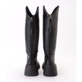 ボリュームソールレザー調ロングブーツ 女性 レディース | レースレディース | 詳細画像16