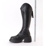 ボリュームソールレザー調ロングブーツ 女性 レディース | レースレディース | 詳細画像19