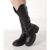 ボリュームソールレザー調ロングブーツ 女性 レディース | レースレディース | 詳細画像4