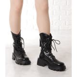 レザー調ショート丈トラックソールレースアップブーツ 女性 レディース | レースレディース | 詳細画像7