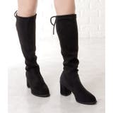 バックリボンミドルヒールニーハイブーツ 女性 レディース | レースレディース  | 詳細画像10 