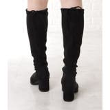 バックリボンミドルヒールニーハイブーツ 女性 レディース | レースレディース  | 詳細画像6 