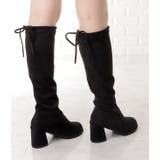 バックリボンミドルヒールニーハイブーツ 女性 レディース | レースレディース  | 詳細画像8 