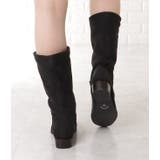 スエード調ローヒールゆるミッドカーフブーツ 女性 レディース | レースレディース  | 詳細画像8 