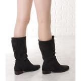 スエード調ローヒールゆるミッドカーフブーツ 女性 レディース | レースレディース  | 詳細画像9 