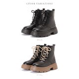 ボリュームソールラウンドレースアップブーツ 女性 レディース | レースレディース  | 詳細画像2 