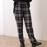 チェック柄裏ボアワイドイージーパンツ 女性 レディース | レースレディース | 詳細画像1