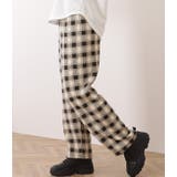 チェック柄裏ボアワイドイージーパンツ 女性 レディース | レースレディース | 詳細画像10