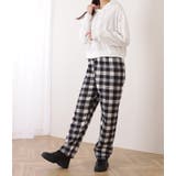 チェック柄裏ボアワイドイージーパンツ 女性 レディース | レースレディース | 詳細画像13