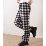 チェック柄裏ボアワイドイージーパンツ 女性 レディース | レースレディース | 詳細画像14