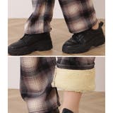 チェック柄裏ボアワイドイージーパンツ 女性 レディース | レースレディース | 詳細画像20