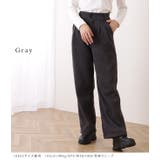 ハイウエストダブルボタンタックワイドパンツ 女性 レディース | レースレディース  | 詳細画像7 