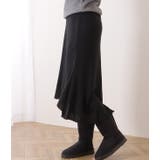 選べる2タイプ レギンス付きイレギュラーヘムスリットフレアスカート 女性 | レースレディース  | 詳細画像5 