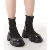 レザー調ドッキング厚底ショートブーツ | レースレディース | 詳細画像10