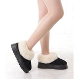 ムートン風ボア付きボリュームショートブーツ | レースレディース  | 詳細画像6 