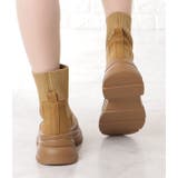 レザー調ドッキング厚底ショートブーツ 女性 レディース | レースレディース  | 詳細画像12 