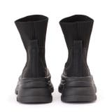 レザー調ドッキング厚底ショートブーツ 女性 レディース | レースレディース  | 詳細画像17 