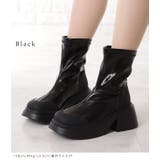 配色ボリュームラウンドショートブーツ 女性 レディース | レースレディース  | 詳細画像3 