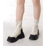 配色ボリュームラウンドショートブーツ 女性 レディース | レースレディース  | 詳細画像9 